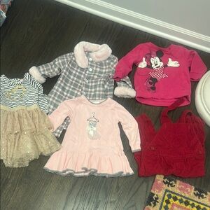 Disney Minnie Mouse Pink Sweatshirt and Baby Clothing Set